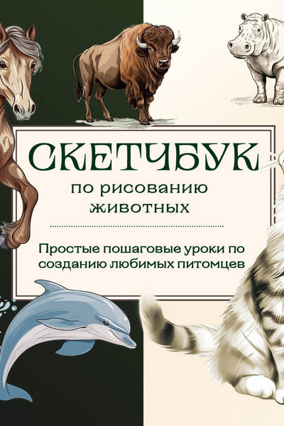 Скетчбук по рисованию животных. Простые пошаговые уроки по созданию любимых питомцев